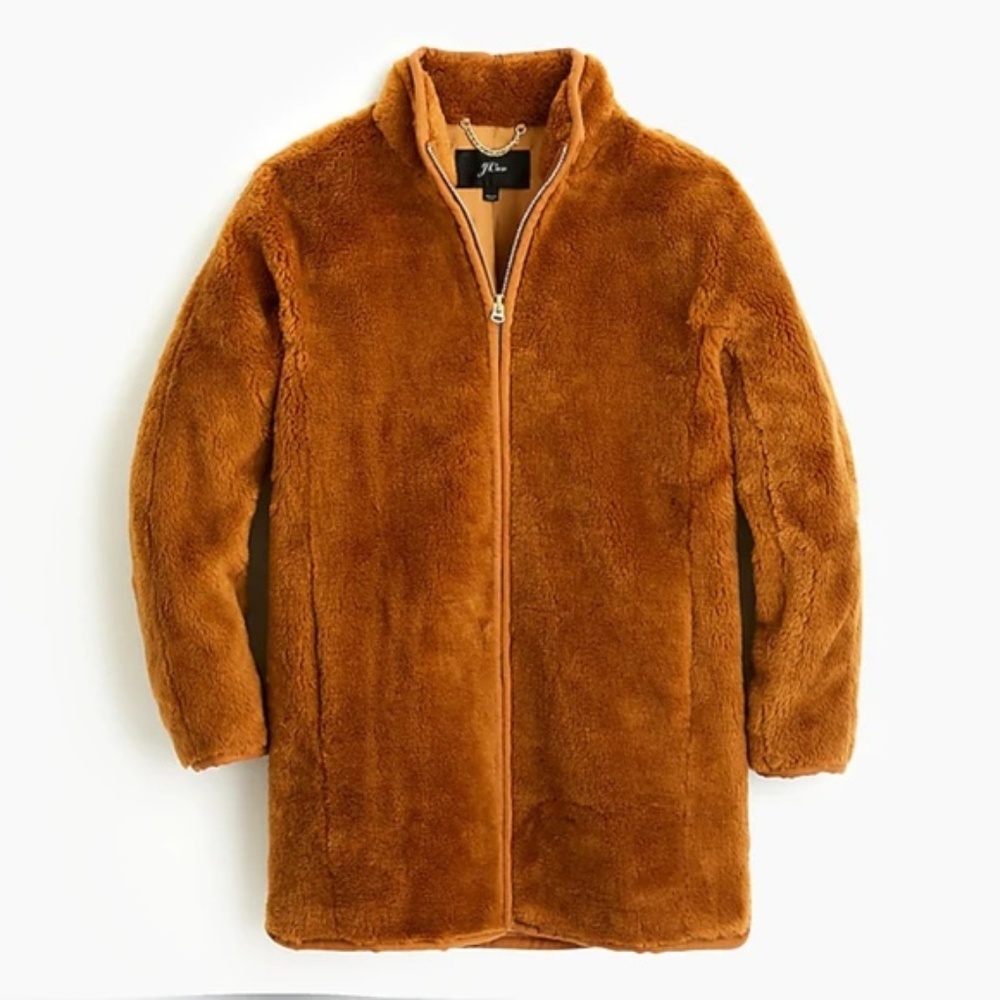 J.Crew Zip-up plush fleece coat